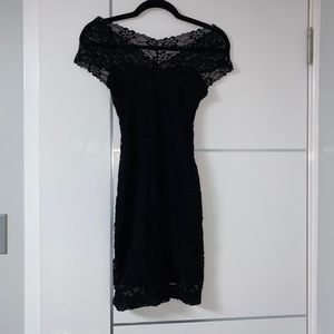 Black lace dress